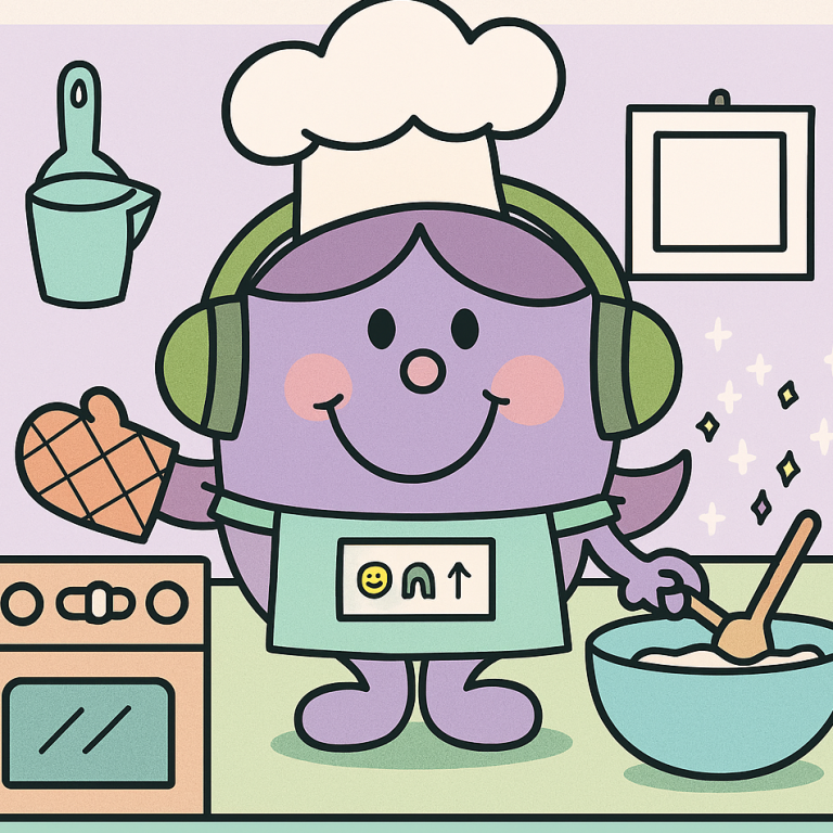 Little miss character cooking