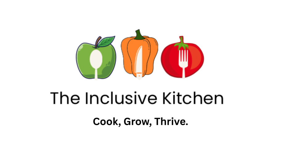 The Inclusive kitchen logo - apple, Pepper, Tomato